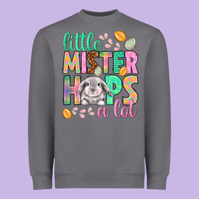 Little Mister Hops A Lot Easter Day Heavyweight Sweatshirt Designed By Howdyjamesfarm
