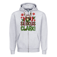 Heather Grey you serious clark with deer bbs Zipper Hoodie - BundleAndBundleShop