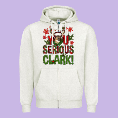 You Serious Clark With Deer Bbs Zipper Hoodie Designed By Bundleandbundleshop
