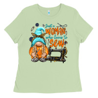 Matcha just a woman who loves to sew Ladies Tee - NancyCooperArtShop