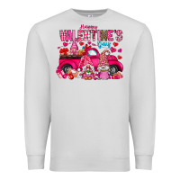 Dove Grey Happy Valentines Day Premium Sweatshirt - CowhideDigitalArt