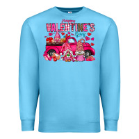 Ocean Blue Happy Valentines Day Premium Sweatshirt - CowhideDigitalArt