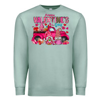 Seafoam Happy Valentines Day Premium Sweatshirt - CowhideDigitalArt