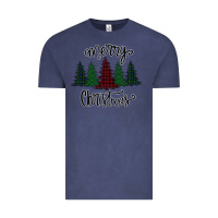 Vintage Denim Merry Christmas Trees Vintage Tee - Bettercallsaul