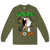 Army Green Happy Halloween Long Sleeve Tee - NancyCooperArtShop