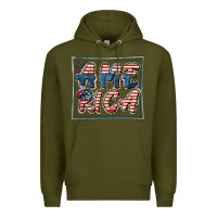 Army Green America Premium Hoodie - FaDigitalArtStudio