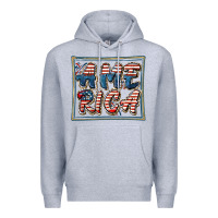 Heather Grey America Premium Hoodie - FaDigitalArtStudio