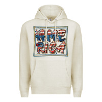 Oatmeal Heather America Premium Hoodie - FaDigitalArtStudio