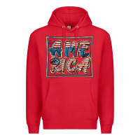 Red America Premium Hoodie - FaDigitalArtStudio