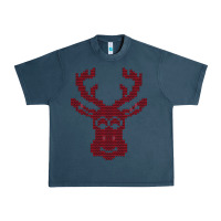 Midnight Navy Christmas Deer Ugly Urban Heavy Tee - Bettercallsaul