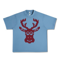 Pebble Blue Christmas Deer Ugly Urban Heavy Tee - Bettercallsaul