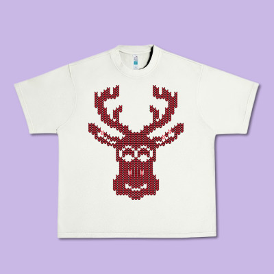 Christmas Deer Ugly Urban Heavy Tee Designed By Bettercallsaul