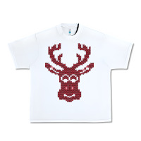 White Christmas Deer Ugly Urban Heavy Tee - Bettercallsaul