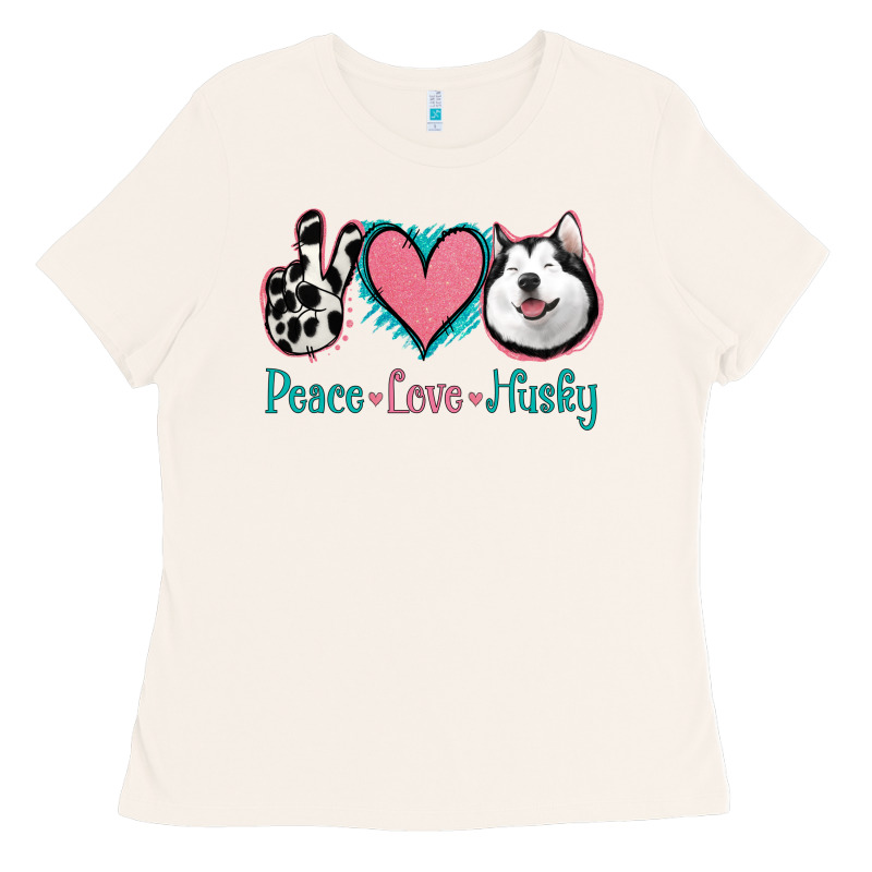 Peace Love Husky Ladies Tee by Jasminsmagicworld | Teevron