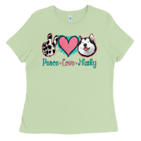Matcha Peace Love Husky Ladies Tee - Jasminsmagicworld