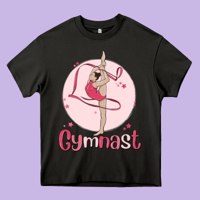 Gymnast Heavy Core Tee Designed By Maliassmallbusiness