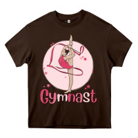 Chocolate Brown gymnast Heavy Core Tee - MaliasSmallBusiness