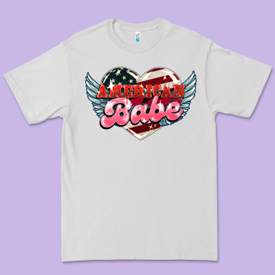 American Babe Premium Tee Designed By Nancycooperartshop