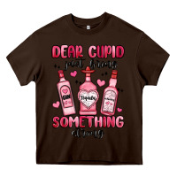 Chocolate Brown dear cupid just bring something strong Heavy Core Tee - MaliasSmallBusiness