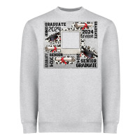 Heather Grey senior 2024 customizable Heavyweight Sweatshirt - CowGirlArtShop