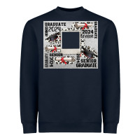 Navy senior 2024 customizable Heavyweight Sweatshirt - CowGirlArtShop