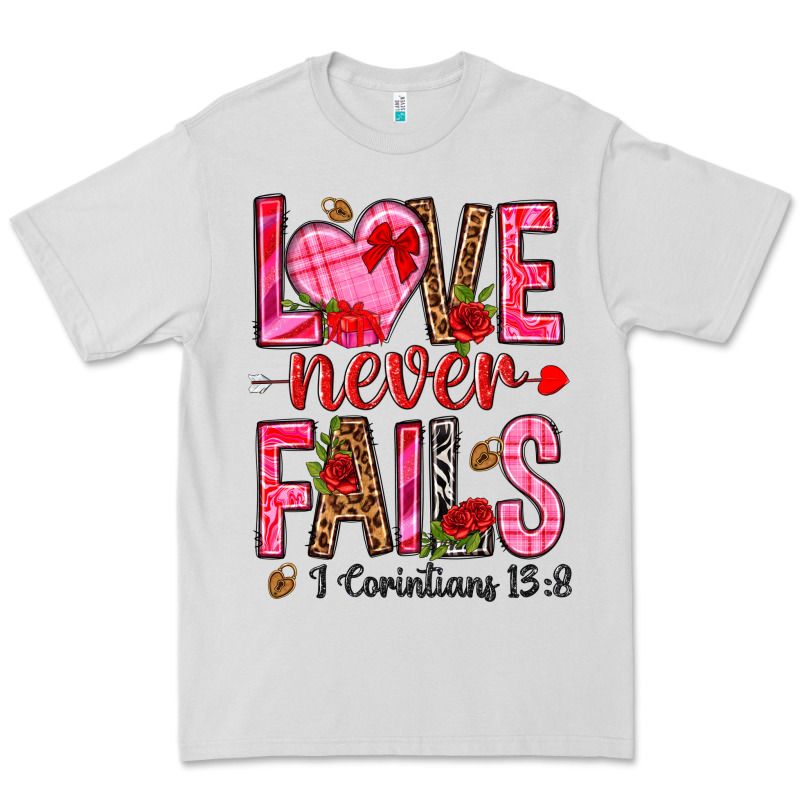 Love Never Fails I Corintians 13 8 Premium Tee by NancyCooperArtShop | Teevron