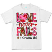 White love never fails i corintians 13 8 Premium Tee - NancyCooperArtShop