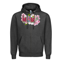 Charcoal Heather Mother's Day mama Zipper Hoodie - FaDigitalArtStudio