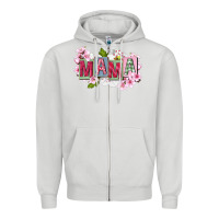 Dove Grey Mother's Day mama Zipper Hoodie - FaDigitalArtStudio