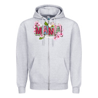Heather Grey Mother's Day mama Zipper Hoodie - FaDigitalArtStudio