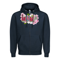 Navy Mother's Day mama Zipper Hoodie - FaDigitalArtStudio