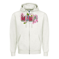 Oatmeal Heather Mother's Day mama Zipper Hoodie - FaDigitalArtStudio