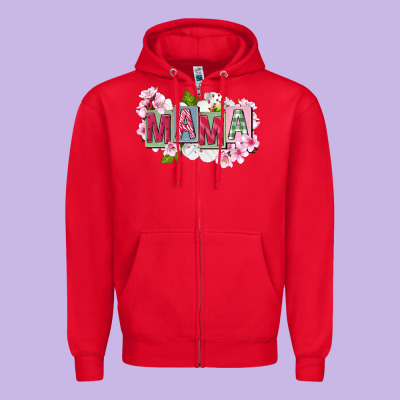 Mother's Day Mama Zipper Hoodie Designed By Fadigitalartstudio
