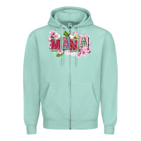 Seafoam Mother's Day mama Zipper Hoodie - FaDigitalArtStudio