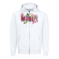 White Mother's Day mama Zipper Hoodie - FaDigitalArtStudio