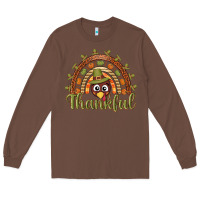 Chestnut Turkey rainbow thankful thanksgiving Long Sleeve Tee - NancyCooperArtShop
