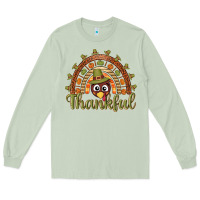 Matcha Turkey rainbow thankful thanksgiving Long Sleeve Tee - NancyCooperArtShop