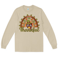 Mushroom Turkey rainbow thankful thanksgiving Long Sleeve Tee - NancyCooperArtShop