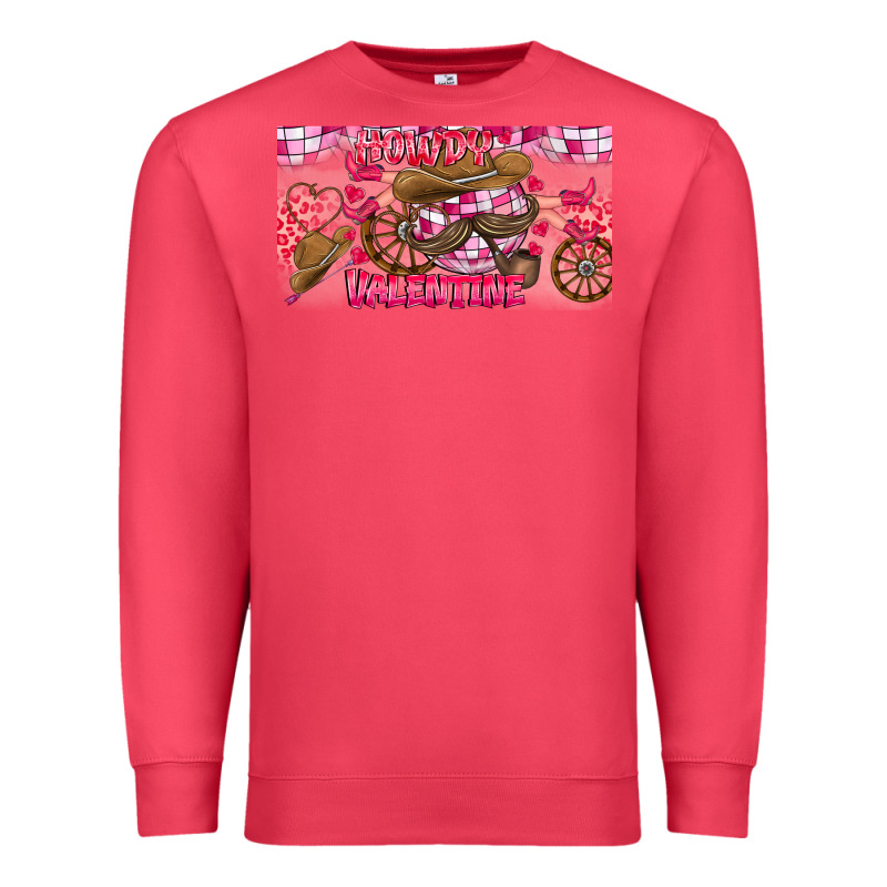 Howdy Valentine Premium Sweatshirt by CowhideDigitalArt | Teevron