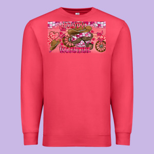 Howdy Valentine Premium Sweatshirt Designed By Cowhidedigitalart