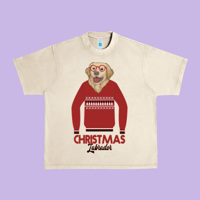 Christmas Labrador Urban Heavy Tee Designed By Bettercallsaul