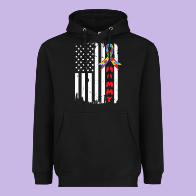 Lil Autism Mom Heavyweight Hoodie Designed By Cowhidedigitalart