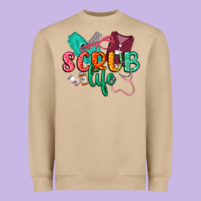 Scrub Life Heavyweight Sweatshirt Designed By Cowgirlartshop