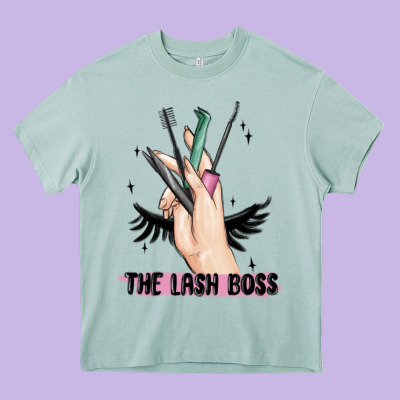 The Lash Boss Heavy Core Tee Designed By Maliassmallbusiness