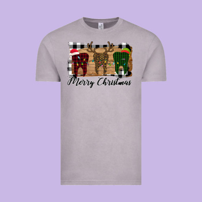 Merry Christmas Teeth Vintage Tee Designed By Bettercallsaul