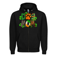 Black St. Patricks Dog Mom Zipper Hoodie - FaDigitalArtStudio