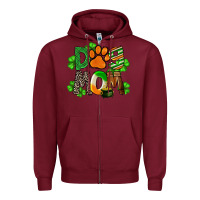 Burgundy St. Patricks Dog Mom Zipper Hoodie - FaDigitalArtStudio