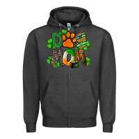 Charcoal Heather St. Patricks Dog Mom Zipper Hoodie - FaDigitalArtStudio