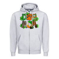 Heather Grey St. Patricks Dog Mom Zipper Hoodie - FaDigitalArtStudio