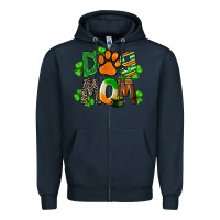 Navy St. Patricks Dog Mom Zipper Hoodie - FaDigitalArtStudio